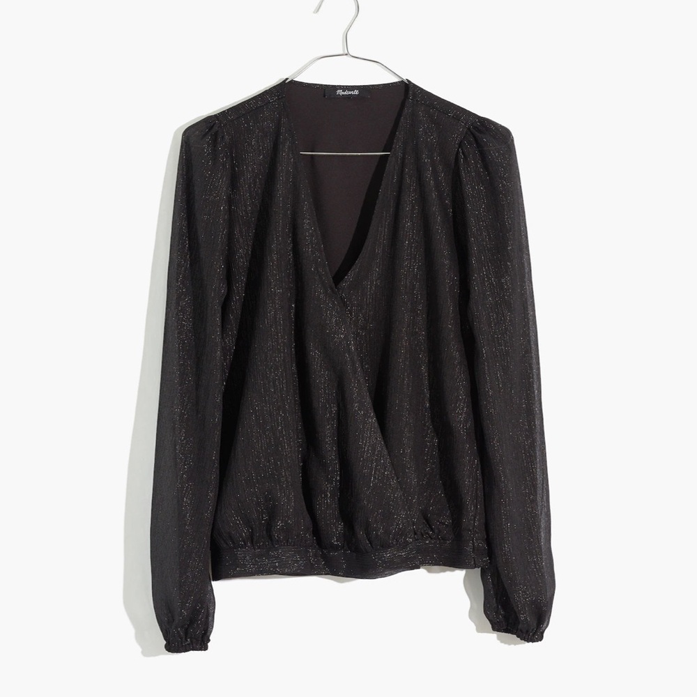 Madewell Shimmer Lyric Wrap Top